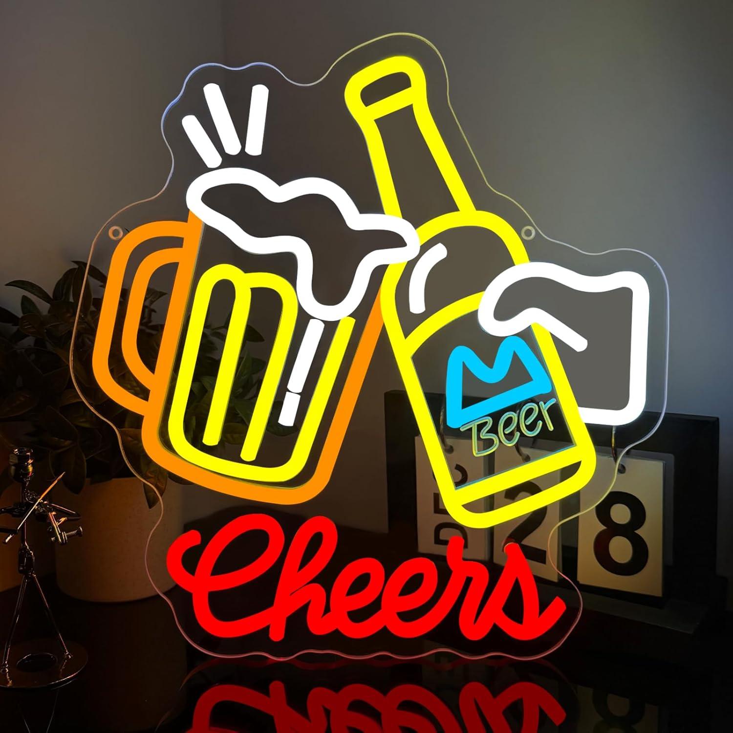 Neon Sign Party - Neonowa tabliczka z motywem piwa, z