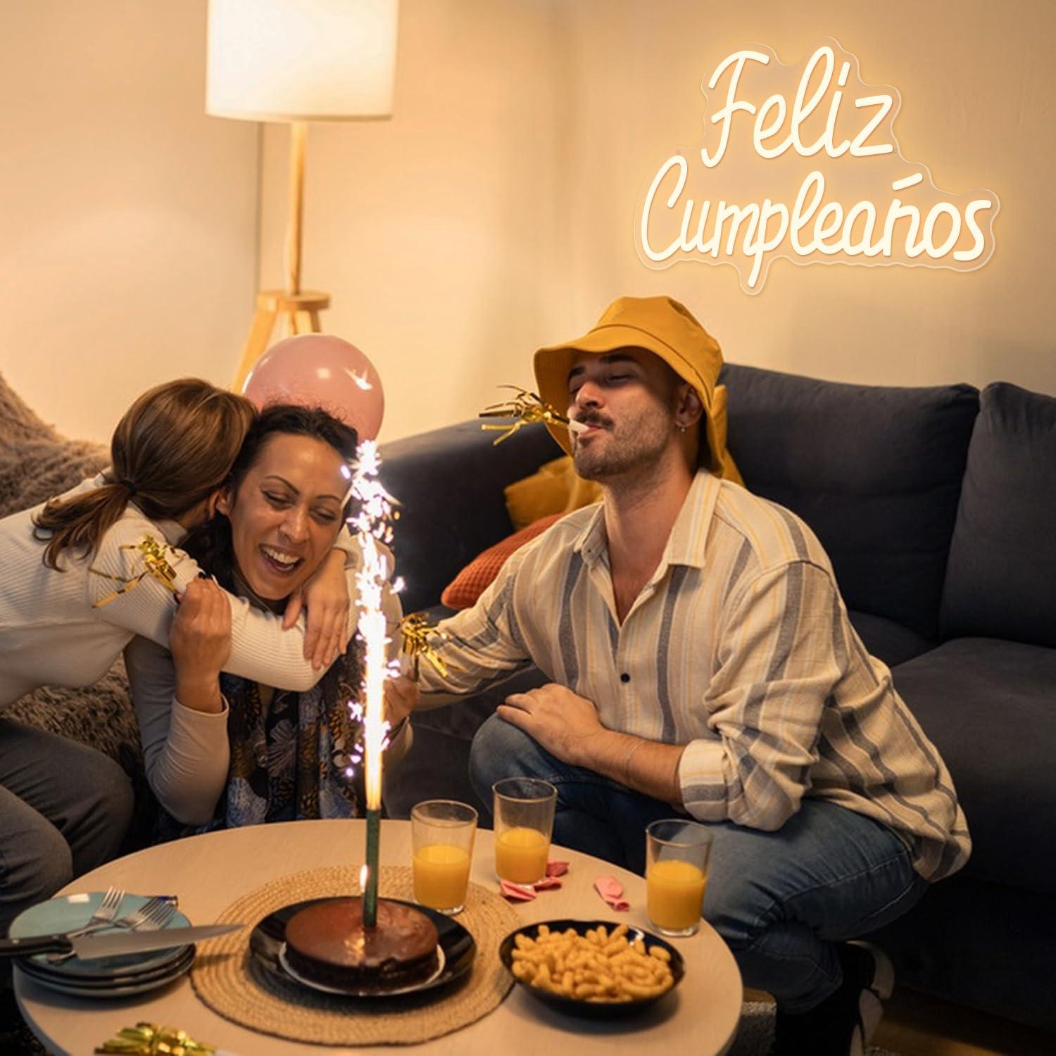 Neonowy znak „Feliz Cumpleanos – Neon Sign Party recenzja i cena
