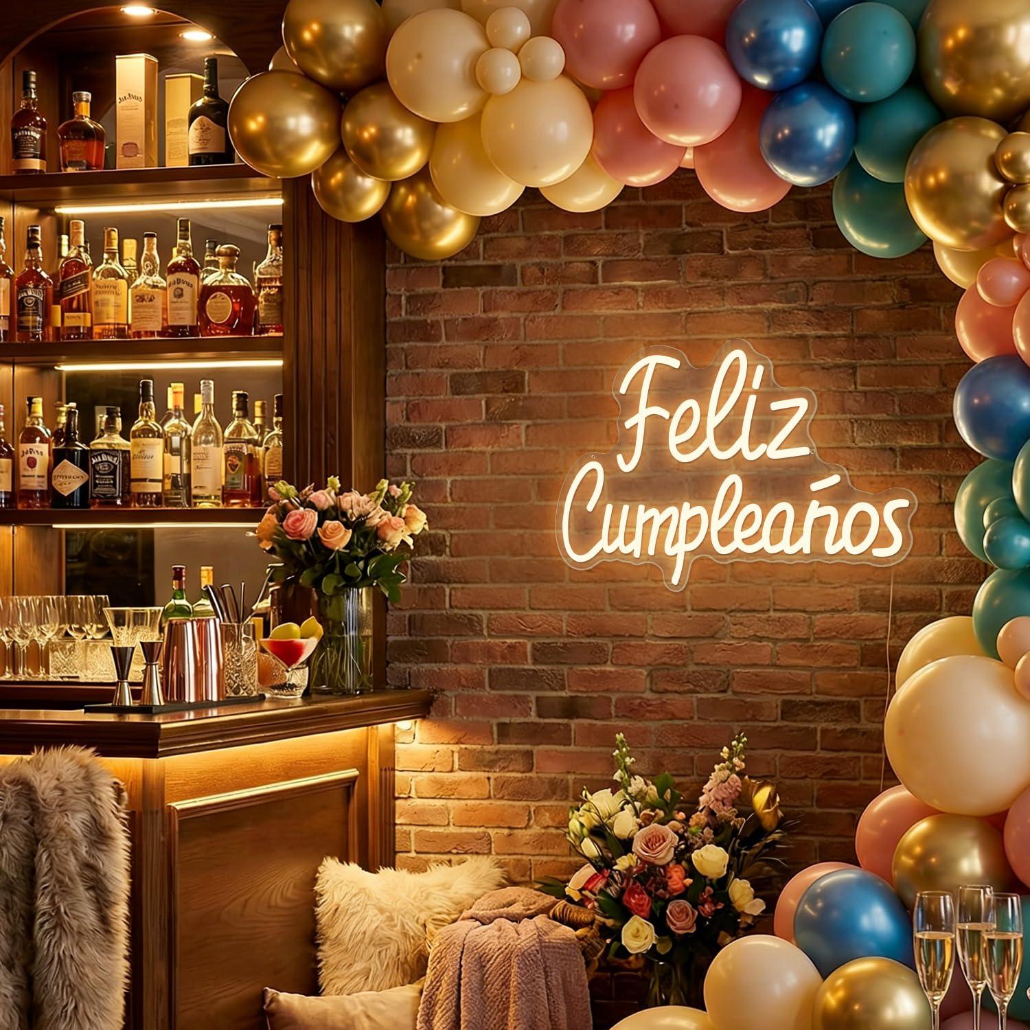 Neonowy znak „Feliz Cumpleanos – Neon Sign Party recenzja i cena
